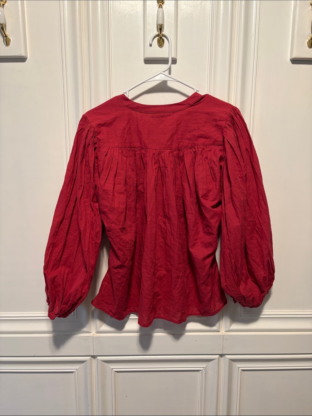 Universal Thread Red Button-Front Peasant Blouse - Picture 5 of 5